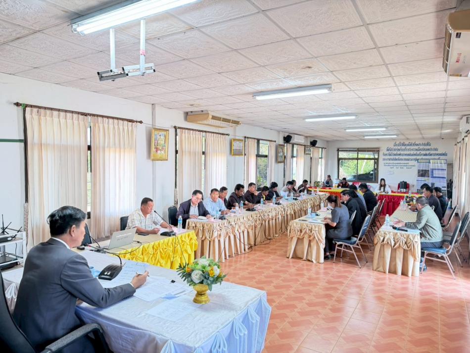 การประชุม รายงานการดำเนินงาน โครงการอนุรักษ์ฟื้นฟูแหล่งน้ำกุดซวย ณ ห้องประชุมสภาเทศบาลตำบลสร้างนางขาว อำโพนพิสัย จังหวัดหนองคาย